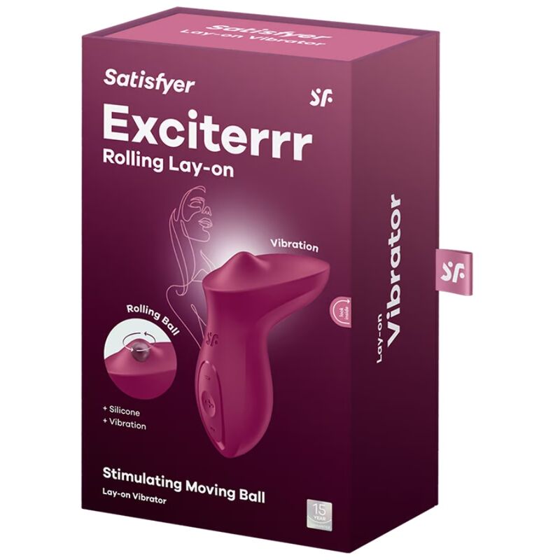 SATISFYER - EXCITERRR WIBRATOR LAY-ON CLITORIS BERRY