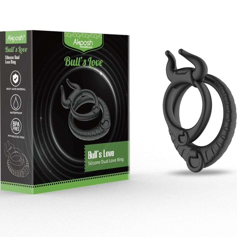 ARMONY - PIERŚCIEŃ BULL'S PASION CZARNY