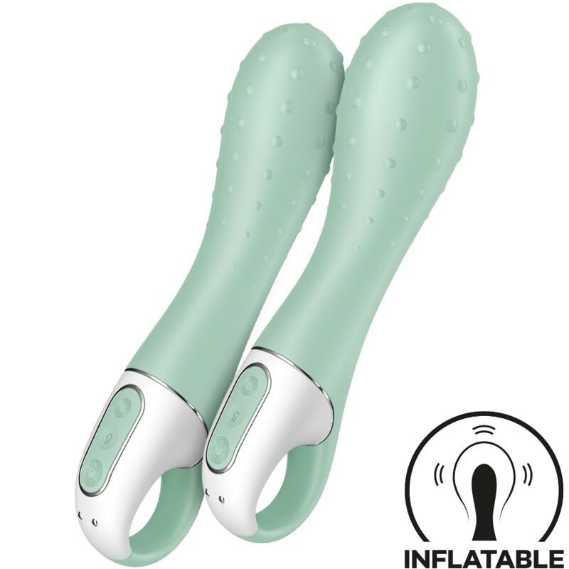 SATISFYER - WIBRATOR Z POMPKĄ POWIETRZA 3 NADMUCHIWANY PUNKT G MIĘTOWY