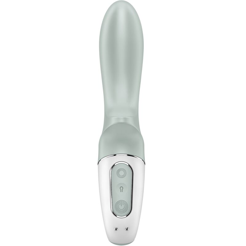 SATISFYER - POMPKA POWIETRZNA BOOTY 3 NADMUCHIWANY WIBRATOR ANALNY SZAROZIELONY
