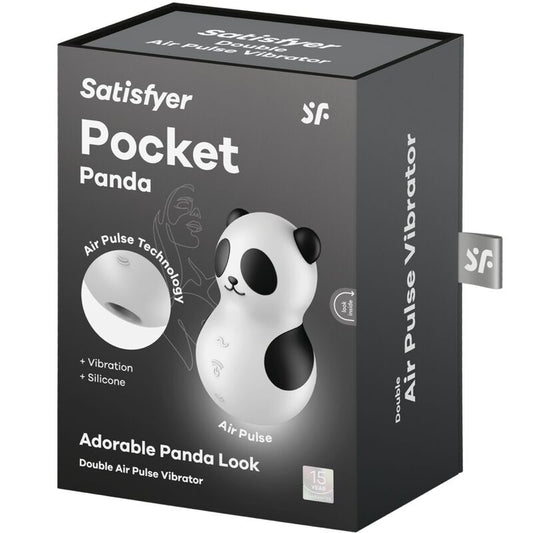SATISFYER - KIESZONKOWY STYMULATOR I WIBRATOR PANDA CZARNO-BIAŁY