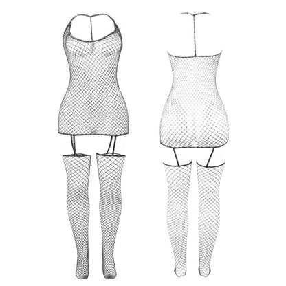 SUBBLIME - 951955 BŁYSZCZĄCE BODYSTOCKING Z SIATKI RYBACKIEJ ROZMIAR JEDNORAZOWY