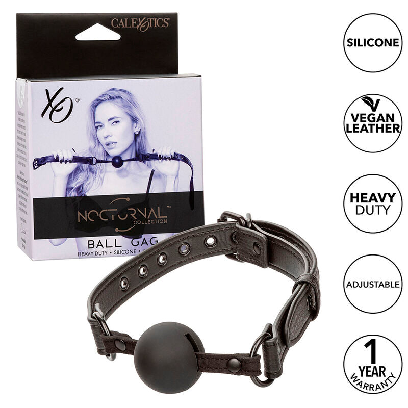 CALEXOTICS - NOCTURNAL BALL GAG SILIKONOWY CZARNY