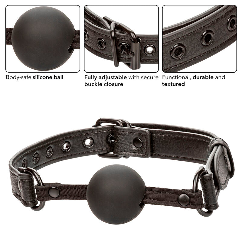 CALEXOTICS - NOCTURNAL BALL GAG SILIKONOWY CZARNY