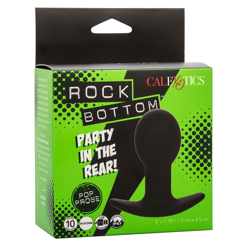 CALEXOTICS - ROCK BOTTOM ZATYCZKA ANALNA 10 WIBRACJI SILIKON CZARNY