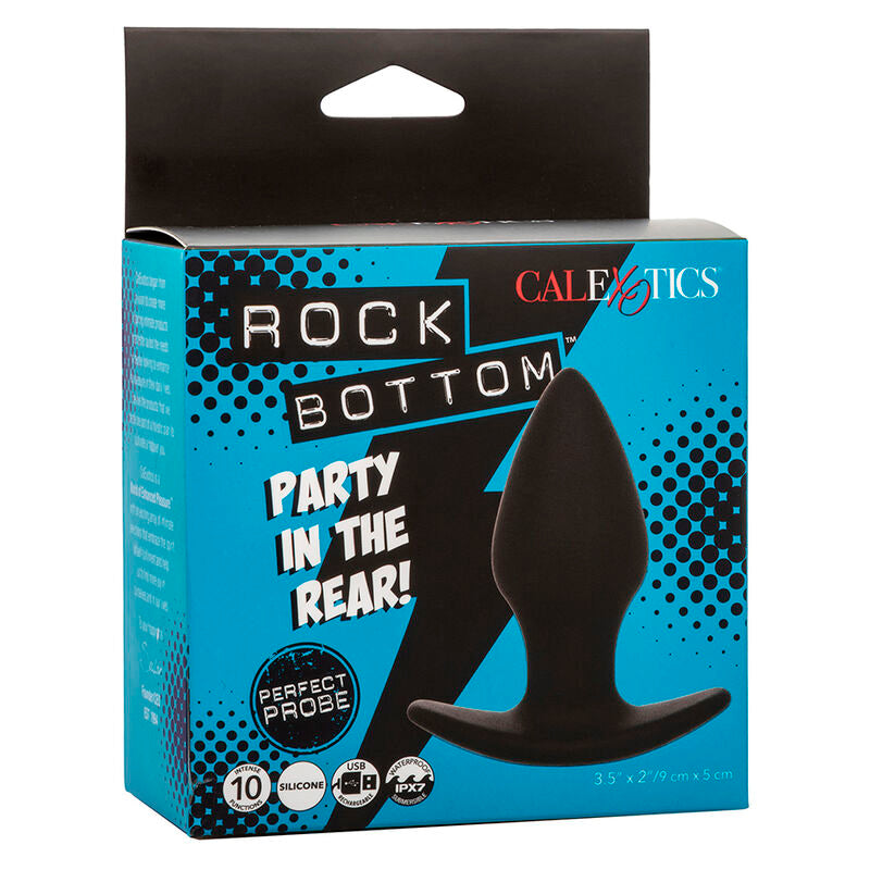 CALEXOTICS - ROCK BOTTOM PERFECT ANAL PLUG 10 WIBRACJI SILIKON CZARNY