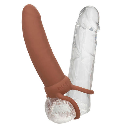 CALEXOTICS - MAXX THICK DUAL PENETRATOR 10 WIBRACJI BRĄZOWY