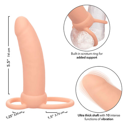 CALEXOTICS - MAXX THICK DUAL PENETRATOR 10 WIBRACJI MIĘSNYCH