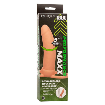 CALEXOTICS - MAXX THICK DUAL PENETRATOR 10 WIBRACJI MIĘSNYCH