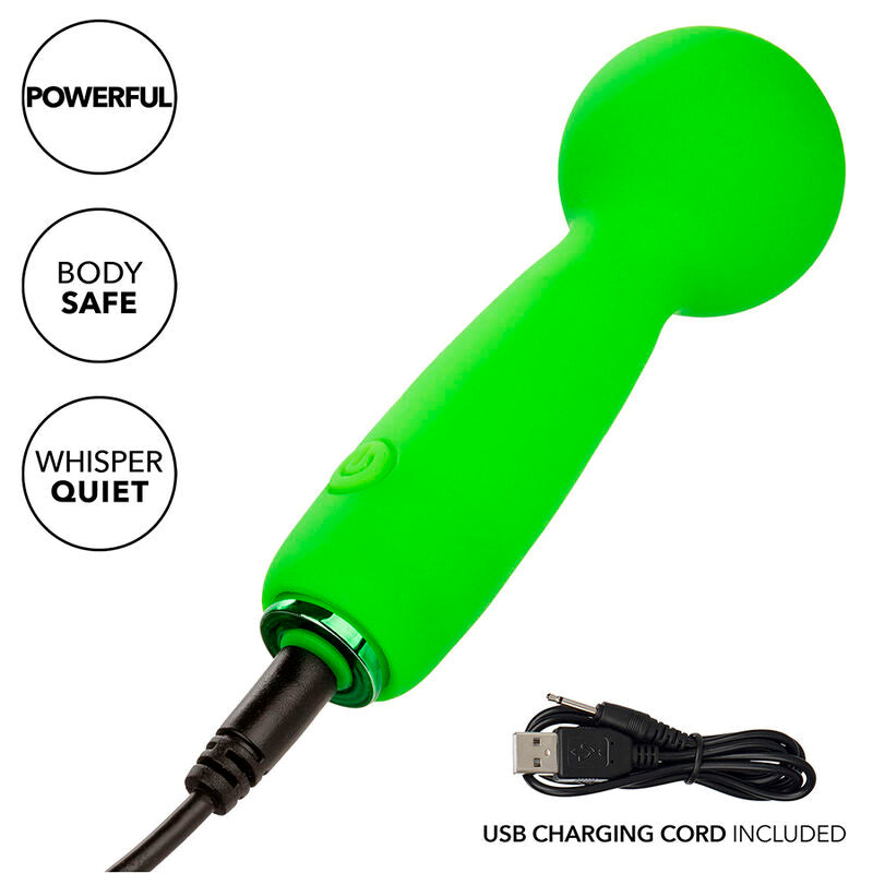CALEXOTICS - NEON VIBES MINI MASAŻER BUBBLY VIBE 10 WIBRACJI ZIELONY