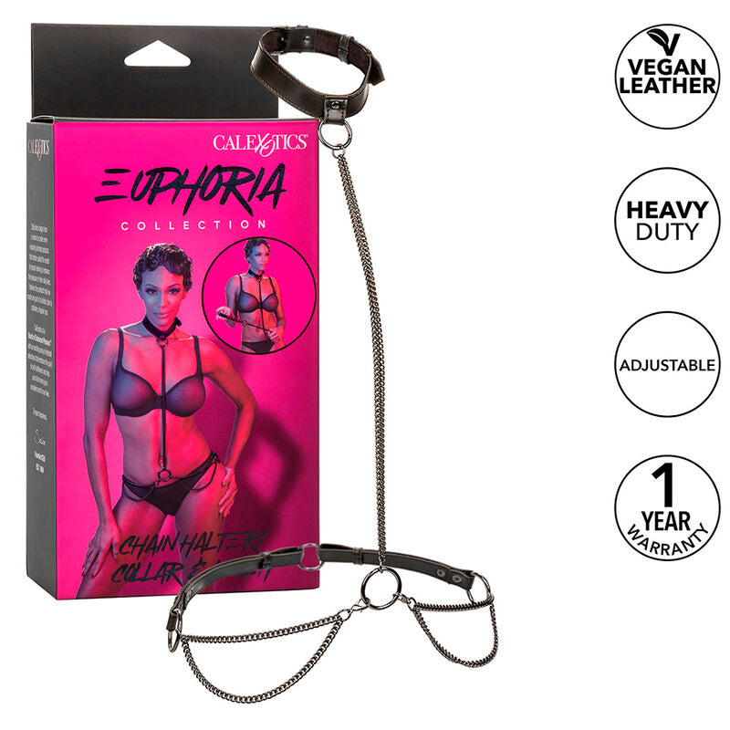 CALEXOTICS - EUPHORIA CHAIN ​​HALTER COLLAR &amp; LEASH