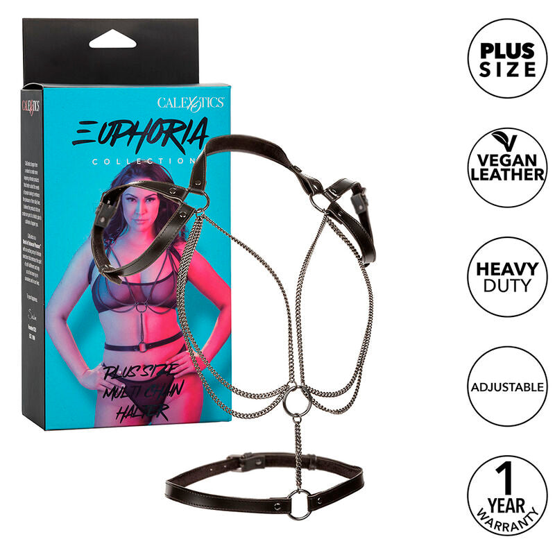 CALEXOTICS - EUPHORIA MULTICHAIN ​​SZELKI HALTER PREMIUM PLUS SIZE