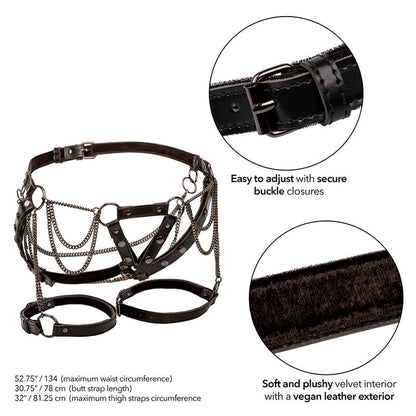 CALEXOTICS - EUPHORIA MULTICHAIN ​​UPRZĄŻ NA UDO PREMIUM PLUS SIZE