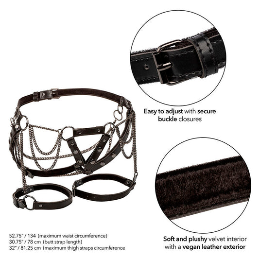 CALEXOTICS - EUPHORIA MULTICHAIN ​​UPRZĄŻ NA UDO PREMIUM PLUS SIZE