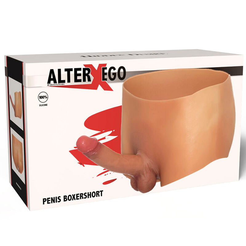 UKRYTE POŻĄDANIE - ALTER EGO BOXERSHOT Z PENISEM 18 CM ROZMIAR S/M