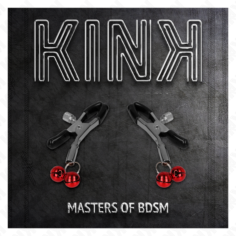 KINK - PODWÓJNY DZWONEK ZACISK NA SUTKĘ CZERWONY 6 CM