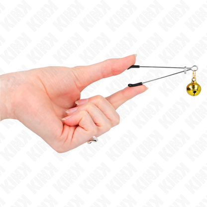 KINK - CIENKIE DZWONECZKI NA SUTKĘ ZŁOTE 7 CM