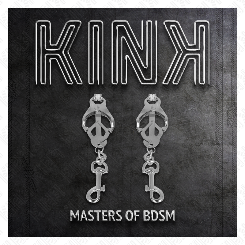 KINK - JAPOŃSKIE ZACISKI NA SUTKI CLOVER Z HAKAMI SREBRNE