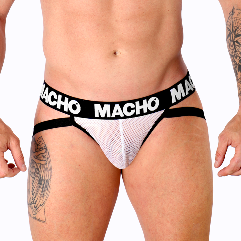 MACHO - MX26X1 JOCK GRID BIAŁY S