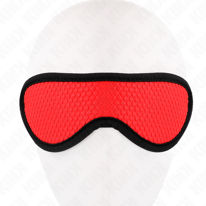 KINK - OPASKA O TEKSTURIE ŁUSKOWEJ Z CZERWONĄ KRAWĘDZIĄ 20 x 7 CM