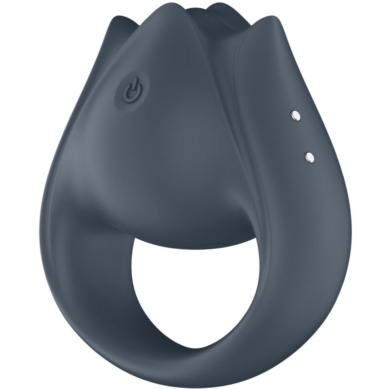 SATISFYER - PERFECT PAIR 2 MULTIWIBRATOR 2 W 1 PIERŚCIEŃ NA PENISA I STYMULATOR PALCA SZARY