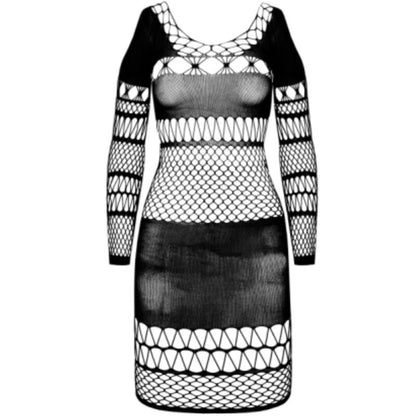 PASSION - BS 105 BODYSTOCKING CZARNY JEDNORAZOWY ROZMIAR