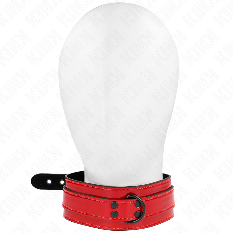 KINK - REGULOWANY NASZYJNIK W KOLORZE CZERWONEGO WINO 37,5-49,5 CM X 5 CM