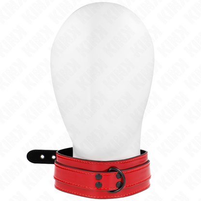 KINK - REGULOWANY NASZYJNIK W KOLORZE CZERWONEGO WINO 37,5-49,5 CM X 5 CM