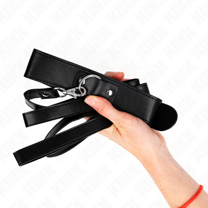 KINK - NASZYJNIK Z PASKIEM 116 CM CZARNY PASEK REGULOWANY 32-50 CM X 8 CM