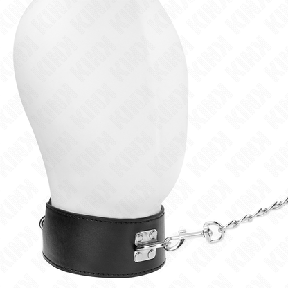 KINK - NASZYJNIK Z PASKIEM 65 CM Z SZEROKIM CZARNYM PASKIEM REGULOWANYM 33,5-41 CM X 5 CM