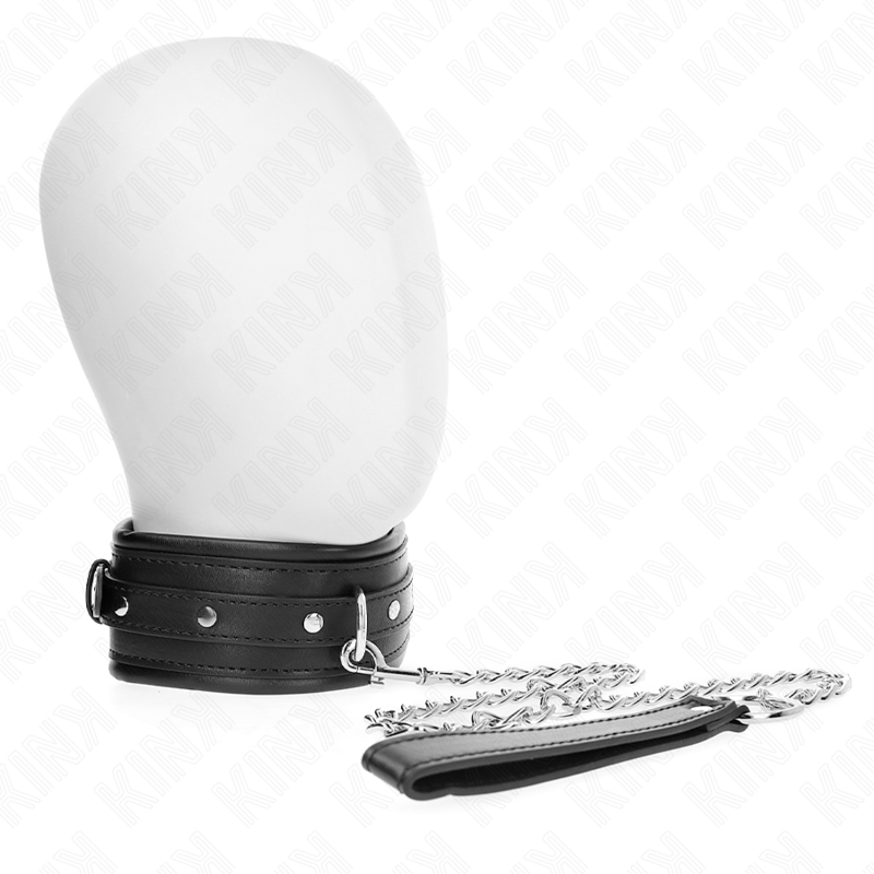 KINK - NASZYJNIK Z BŁYSZCZĄCYM PASKIEM Z KLAMRĄ 65 CM 48,5 CM X 5,3 CM