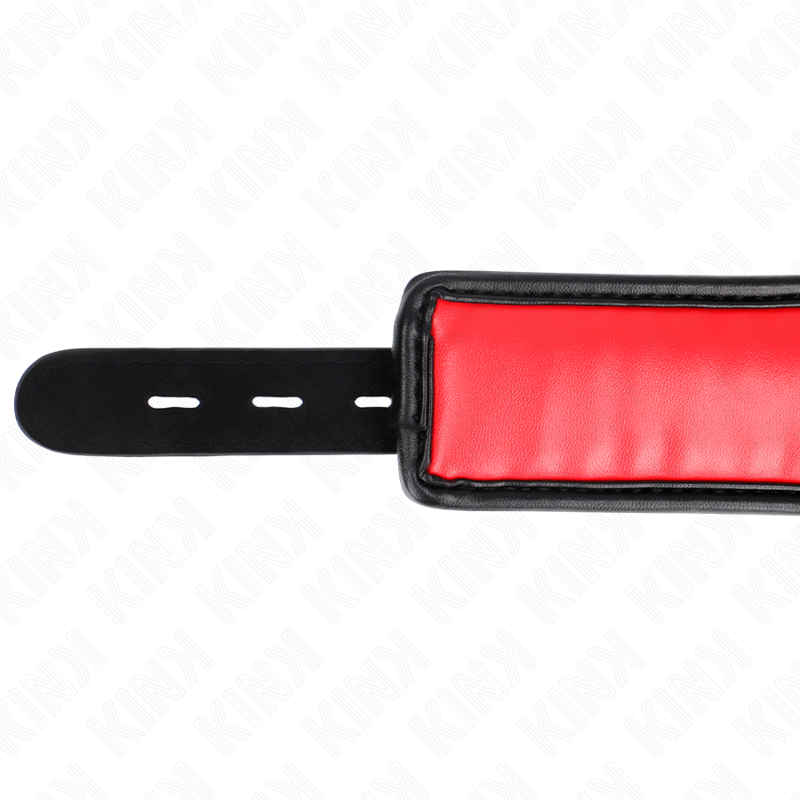 KINK - NASZYJNIK Z PASKIEM Z IMITACJI SKÓRY GĄBKOWEJ MODEL 3 REGULOWANY 37-54 CM X 3 CM