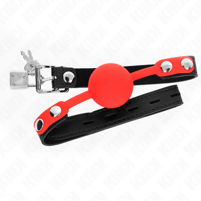 KINK - KULKA SILIKONOWA 4 CM KNEBEL Z ZAMKIEM 60 x 2 CM