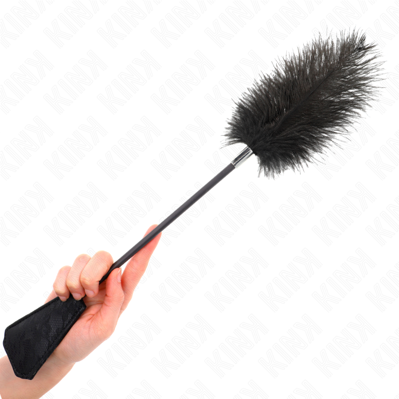 KINK - PIÓRA STRUSIE DO ŁASKOTANIA Z KORONKĄ PALETA 56 CM