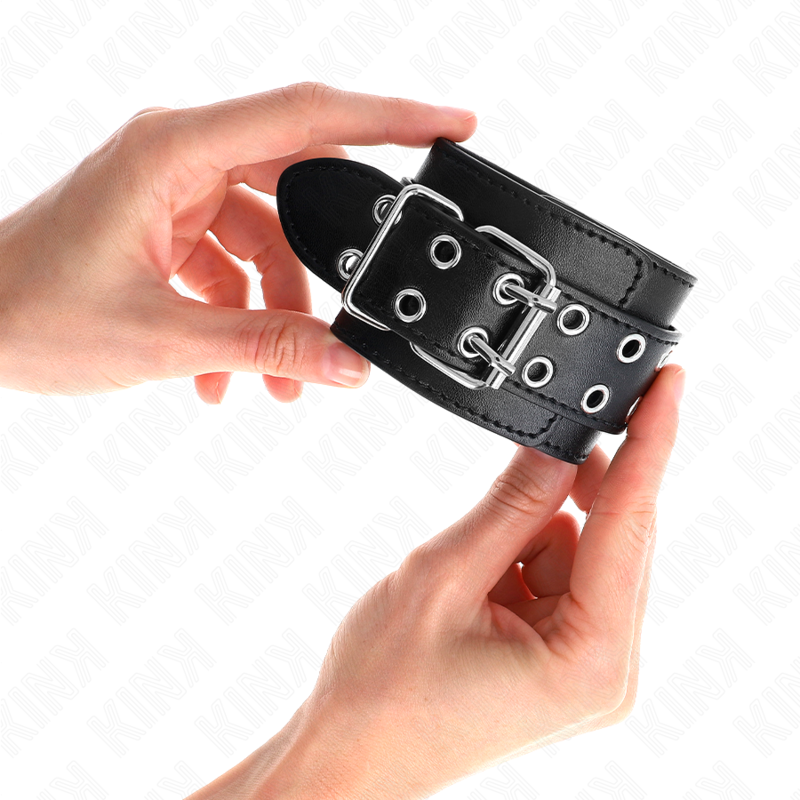 KINK - PODWÓJNE KLAMRAŻARKI NA NADGARSTKI CZARNE REGULOWANE 19-26 CM