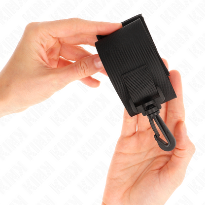 KINK - NYLONOWE KARABINEK NA NADGARSTKI CZARNE