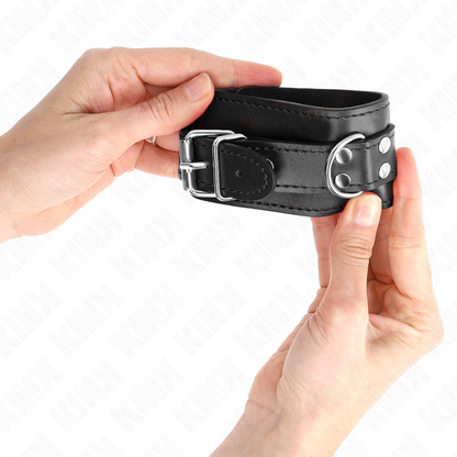 KINK - PROSTE UCHWYTY NA NADGARSTKI CZARNE REGULOWANE 20-23 CM X 5,5 CM