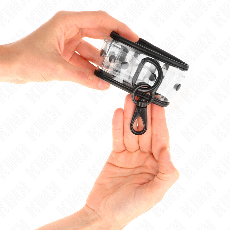 KINK - PRZEŹROCZYSTE MANKIETY NA NADGARSTEKI REGULOWANE 18-30 CM X 5,5 CM