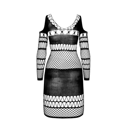 PASSION - BS 105 BODYSTOCKING CZARNY JEDNORAZOWY ROZMIAR