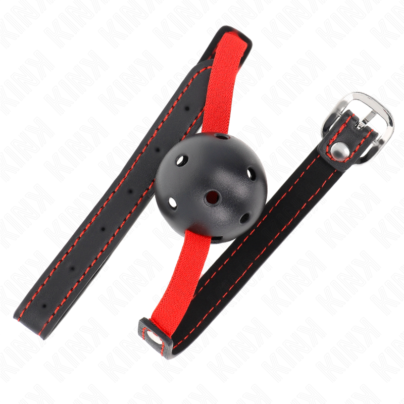 KINK - PUSTE TWARDE USTA 4,5 CM KNEBEL Z ELASTYCZNYM PASKIEM 56 x 1,5 CM