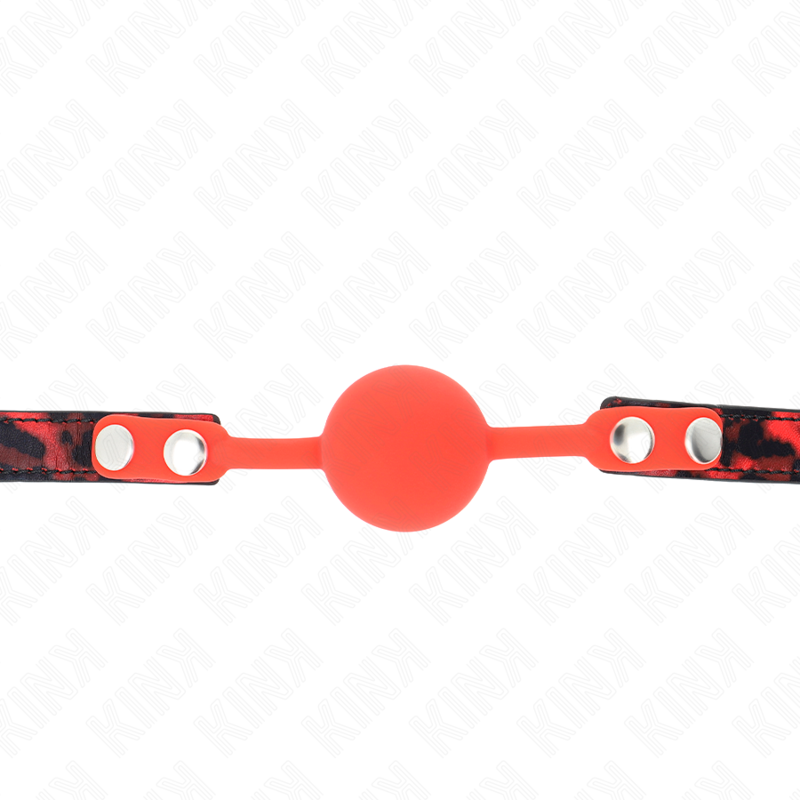 KINK - MODEL 2 KULKA SILIKONOWA 4 CM KNEBEL Z ZAMKIEM 60 x 2 CM