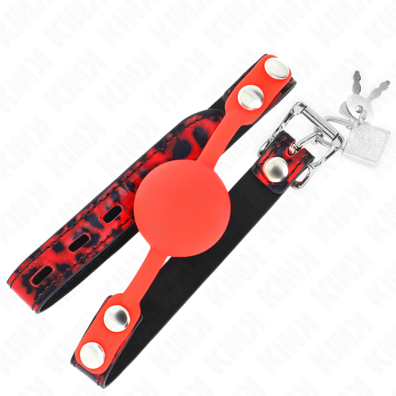 KINK - MODEL 2 KULKA SILIKONOWA 4 CM KNEBEL Z ZAMKIEM 60 x 2 CM