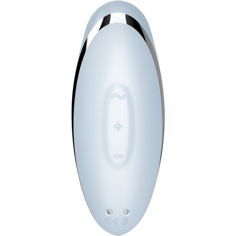 SATISFYER - TAP &amp; CLIMAX 2 WIBRATOR I STYMULATOR NIEBIESKI