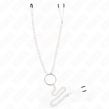 KINK - POTRÓJNE ZACISKI NA SUTKI I ŁECHATKĘ Z ŁAŃCUSZKIEM MODEL 1