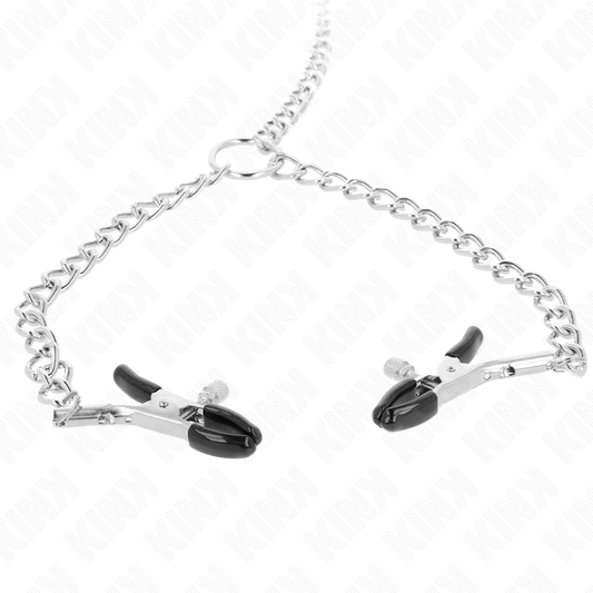 KINK - 4 ŁAŃCUCHOWE ZACISKI NA SUTKI 32 CM Z MAŁYMI ŁAŃCUSZKAMI 14 CM