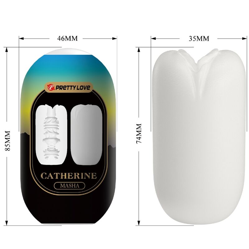 PRETTY LOVE - MASHA MĘSKI MASTURBATOR BIAŁY