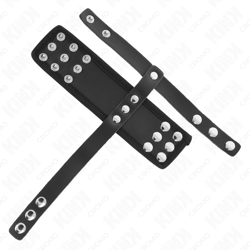 KINK - SKÓRZANY PIERŚCIEŃ NA PENISA Z REGULOWANYM POWLEKANYM PASKIEM ROZDZIELAJĄCYM JĄDRA