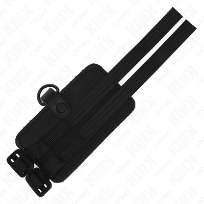 KINK - SKÓRZANY PIERŚCIEŃ NA PENISA Z REGULOWANYMI PASKAMI