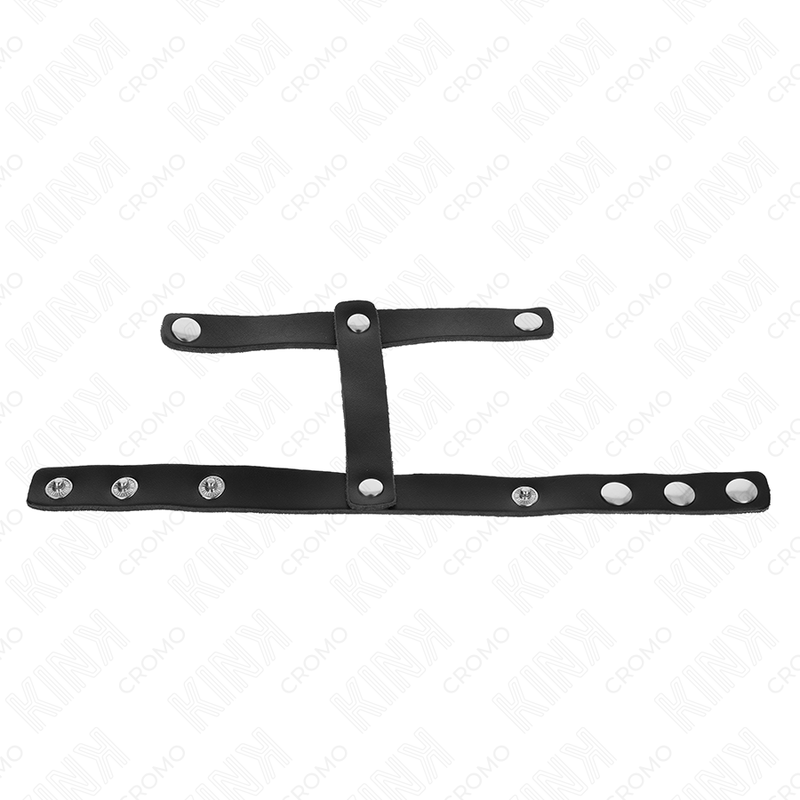 KINK - REGULOWANY SKÓRZANY PIERŚCIEŃ NA PENISA I PASEK ROZDZIELAJĄCY JĄDRA