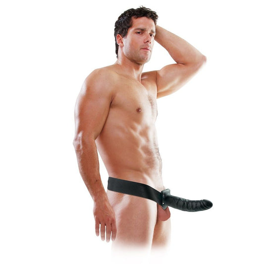 SERIA FETISH FANTASY - 19 CM PUSTY STRAP-ON CZARNY